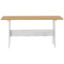 Mesa de comedor con banco REINE madera de pino marrón blanco en Mesas de comedor | Comprar online en Foru.es
