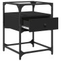 Mesita de noche madera de ingeniería negra 40x40x55 cm de , Mesitas de noche - Ref: Foro24-846074, Precio: 63,33 €, Descuento: %