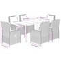 Set comedor de jardín 7 pzas con cojines ratán sintético beige de , Conjuntos de jardín - Ref: Foro24-3262886, Precio: 811,95...