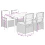 Set comedor de jardín 5 piezas con cojines ratán sintético gris de , Conjuntos de jardín - Ref: Foro24-3262988, Precio: 522,6...