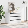 Cajonera de esquina madera de ingeniería blanca 80x41x58 cm de , Cajoneras - Ref: Foro24-852852, Precio: 145,95 €, Descuento: %