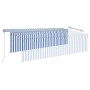 Toldo retráctil automático con persiana azul y blanco 5x3 m de , Toldos - Ref: Foro24-3069466, Precio: 500,43 €, Descuento: %