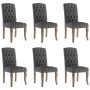 Sillas de comedor 6 unidades tela con apariencia de lino gris de , Sillas de comedor - Ref: Foro24-3309174, Precio: 747,15 €,...