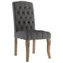 Sillas de comedor 6 unidades tela con apariencia de lino gris de , Sillas de comedor - Ref: Foro24-3309174, Precio: 747,15 €,...