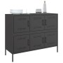 Aparador acero negro 100,5x39x79 cm de , Aparadores - Ref: Foro24-843096, Precio: 197,67 €, Descuento: %
