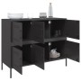 Aparador acero negro 100,5x39x79 cm de , Aparadores - Ref: Foro24-843096, Precio: 197,67 €, Descuento: %