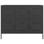 Aparador acero negro 100,5x39x79 cm de , Aparadores - Ref: Foro24-843096, Precio: 197,67 €, Descuento: %