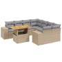 Set de sofás de jardín 9 pzas con cojines ratán sintético beige en Conjuntos de jardín | Comprar online en Foru.es