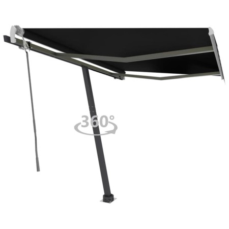 Toldo de pie retráctil manual gris antracita 300x250 cm de vidaXL, Toldos - Ref: Foro24-3069699, Precio: 360,37 €, Descuento: %