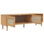 Mueble de TV SENJA aspecto ratán madera pino marrón 158x40x49cm de , Muebles TV - Ref: Foro24-358043, Precio: 120,64 €, Descu...
