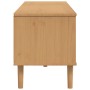 Mueble de TV SENJA aspecto ratán madera pino marrón 158x40x49cm de , Muebles TV - Ref: Foro24-358043, Precio: 120,64 €, Descu...