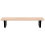 Estante de lavabo de pared de acero y madera maciza de roble de , Tocadores de baño - Ref: Foro24-3302331, Precio: 76,07 €, D...