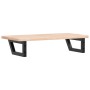 Estante de lavabo de pared de acero y madera maciza de roble de , Tocadores de baño - Ref: Foro24-3302331, Precio: 76,07 €, D...