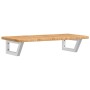 Estante de lavabo de pared de acero y madera maciza de roble de , Tocadores de baño - Ref: Foro24-3302338, Precio: 82,58 €, D...