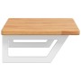 Estante de lavabo de pared de acero y madera maciza de roble de , Tocadores de baño - Ref: Foro24-3302338, Precio: 82,58 €, D...