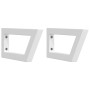 Estante de lavabo de pared de acero y madera maciza de roble de , Tocadores de baño - Ref: Foro24-3302338, Precio: 82,58 €, D...