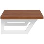 Estante de lavabo de pared de acero y madera maciza de roble de , Tocadores de baño - Ref: Foro24-3302346, Precio: 77,79 €, D...