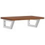 Estante de lavabo de pared de acero y madera maciza de roble de , Tocadores de baño - Ref: Foro24-3302350, Precio: 74,74 €, D...