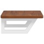 Estante de lavabo de pared de acero y madera maciza de roble de , Tocadores de baño - Ref: Foro24-3302350, Precio: 74,74 €, D...