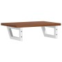 Estante de lavabo de pared de acero y madera maciza de roble de , Tocadores de baño - Ref: Foro24-3302350, Precio: 74,74 €, D...