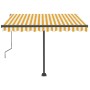 Toldo manual retráctil con LED amarillo y blanco 350x250 cm de vidaXL, Toldos - Ref: Foro24-3069723, Precio: 515,73 €, Descue...