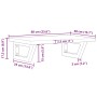 Estante de lavabo de pared de acero y madera maciza de roble de , Tocadores de baño - Ref: Foro24-3302350, Precio: 74,74 €, D...