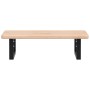 Estante de lavabo de pared de acero y madera maciza de roble de , Tocadores de baño - Ref: Foro24-3302333, Precio: 70,99 €, D...