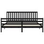 Estructura de cama con cabecero madera maciza negro 200x200 cm de vidaXL, Camas y somieres - Ref: Foro24-3194270, Precio: 180...