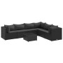 Set de muebles de jardín y cojines 7 pzas ratán sintético negro de , Conjuntos de jardín - Ref: Foro24-3308147, Precio: 590,1...