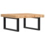 Estante de lavabo de pared de acero y madera maciza de roble de , Tocadores de baño - Ref: Foro24-3302409, Precio: 105,28 €, ...