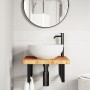 Estante de lavabo de pared de acero y madera maciza de roble de , Tocadores de baño - Ref: Foro24-3302409, Precio: 105,28 €, ...