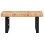 Estante de lavabo de pared de acero y madera maciza de roble de , Tocadores de baño - Ref: Foro24-3302409, Precio: 105,28 €, ...