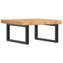 Estante de lavabo de pared de acero y madera maciza de roble de , Tocadores de baño - Ref: Foro24-3302409, Precio: 105,28 €, ...