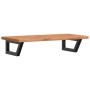 Estante de lavabo de pared de acero y madera maciza de haya de , Tocadores de baño - Ref: Foro24-3302367, Precio: 73,58 €, De...