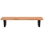 Estante de lavabo de pared de acero y madera maciza de haya de , Tocadores de baño - Ref: Foro24-3302367, Precio: 73,58 €, De...