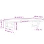 Estante de lavabo de pared de acero y madera maciza de haya de , Tocadores de baño - Ref: Foro24-3302367, Precio: 73,58 €, De...