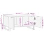Mesa de centro de madera maciza de mango rugosa 80x51x40 cm de , Mesas de centro - Ref: Foro24-377461, Precio: 110,29 €, Desc...
