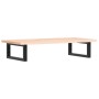 Estante de lavabo de pared de acero y madera maciza de roble de , Tocadores de baño - Ref: Foro24-3302545, Precio: 71,16 €, D...