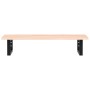 Estante de lavabo de pared de acero y madera maciza de roble de , Tocadores de baño - Ref: Foro24-3302545, Precio: 71,16 €, D...