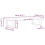 Estante de lavabo de pared de acero y madera maciza de roble de , Tocadores de baño - Ref: Foro24-3302545, Precio: 71,16 €, D...