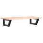 Estante de lavabo de pared de acero y madera maciza de roble de , Tocadores de baño - Ref: Foro24-3302547, Precio: 70,69 €, D...