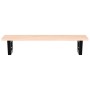 Estante de lavabo de pared de acero y madera maciza de roble de , Tocadores de baño - Ref: Foro24-3302547, Precio: 70,69 €, D...