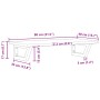 Estante de lavabo de pared de acero y madera maciza de roble de , Tocadores de baño - Ref: Foro24-3302547, Precio: 70,69 €, D...