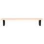Estante de lavabo de pared de acero y madera maciza de roble de , Tocadores de baño - Ref: Foro24-3302551, Precio: 79,76 €, D...