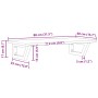 Estante de lavabo de pared de acero y madera maciza de roble de , Tocadores de baño - Ref: Foro24-3302566, Precio: 83,27 €, D...