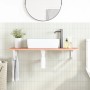 Estante de lavabo de pared de acero y madera maciza de roble de , Tocadores de baño - Ref: Foro24-3302570, Precio: 92,78 €, D...