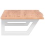 Estante de lavabo de pared de acero y madera maciza de roble de , Tocadores de baño - Ref: Foro24-3302570, Precio: 92,78 €, D...