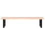 Estante de lavabo de pared de acero y madera maciza de roble de , Tocadores de baño - Ref: Foro24-3302601, Precio: 103,79 €, ...