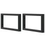 Estante de lavabo de pared de acero y madera maciza de roble de , Tocadores de baño - Ref: Foro24-3302601, Precio: 103,79 €, ...