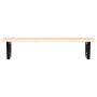 Estante de lavabo de pared de acero y madera maciza de roble de , Tocadores de baño - Ref: Foro24-3302603, Precio: 102,77 €, ...